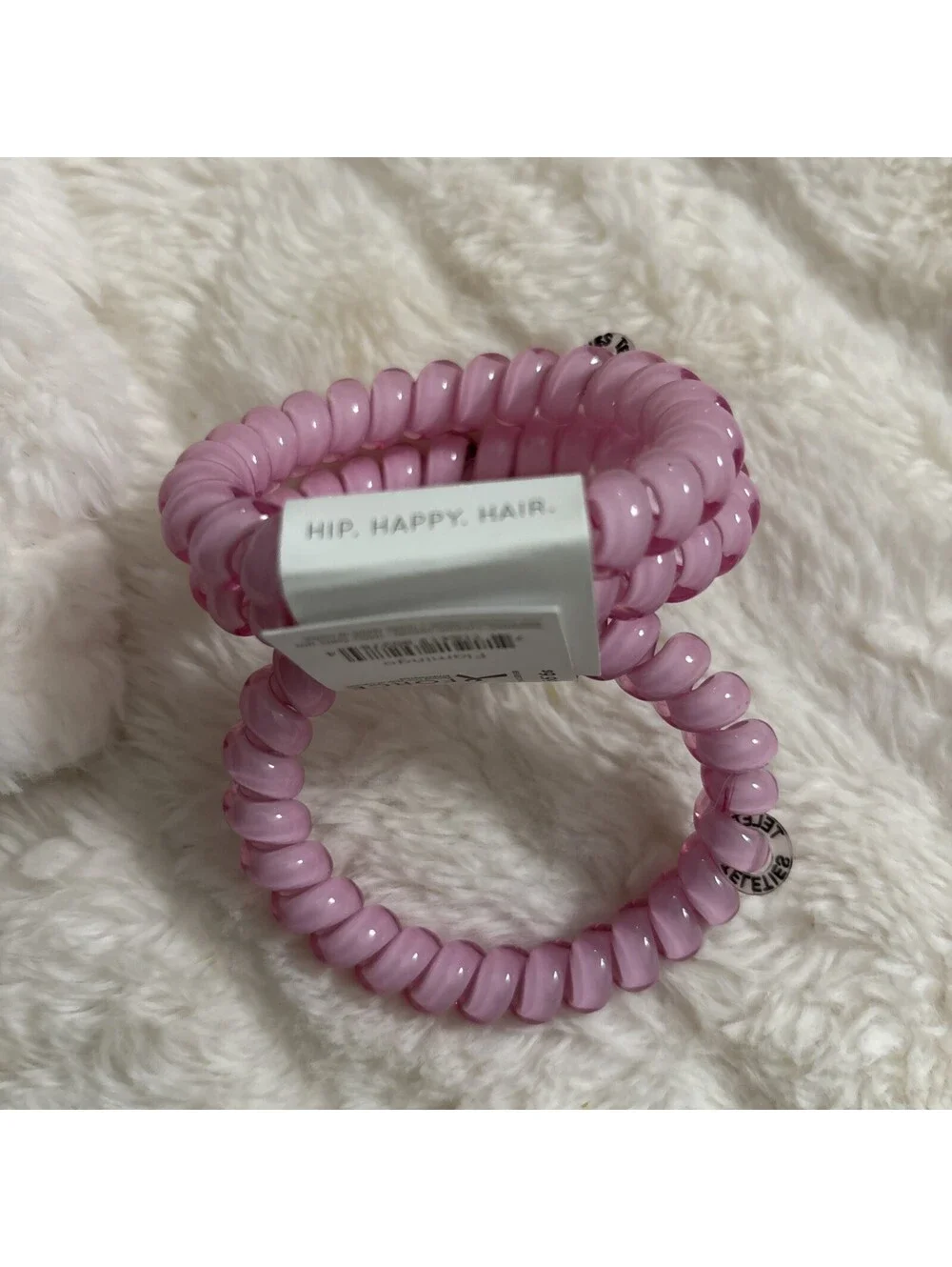 FORCES Teleties Pink Teleties Strong Grip Elastic Hair Ties Set Of 3 NWT
